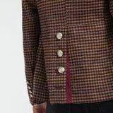 Blazer New York Lana Cuadrillé Burdeo