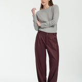 Pantalón George Lana Super 140 Burdeo