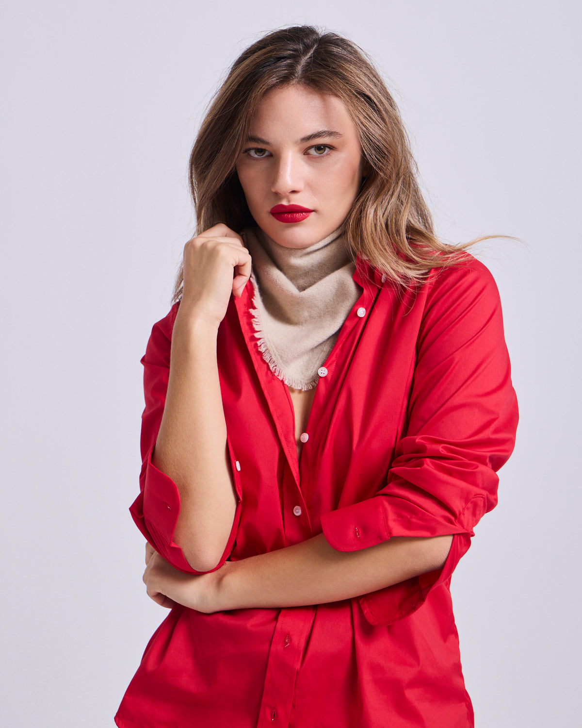 Bufanda Triangular Cashmere Beige - U