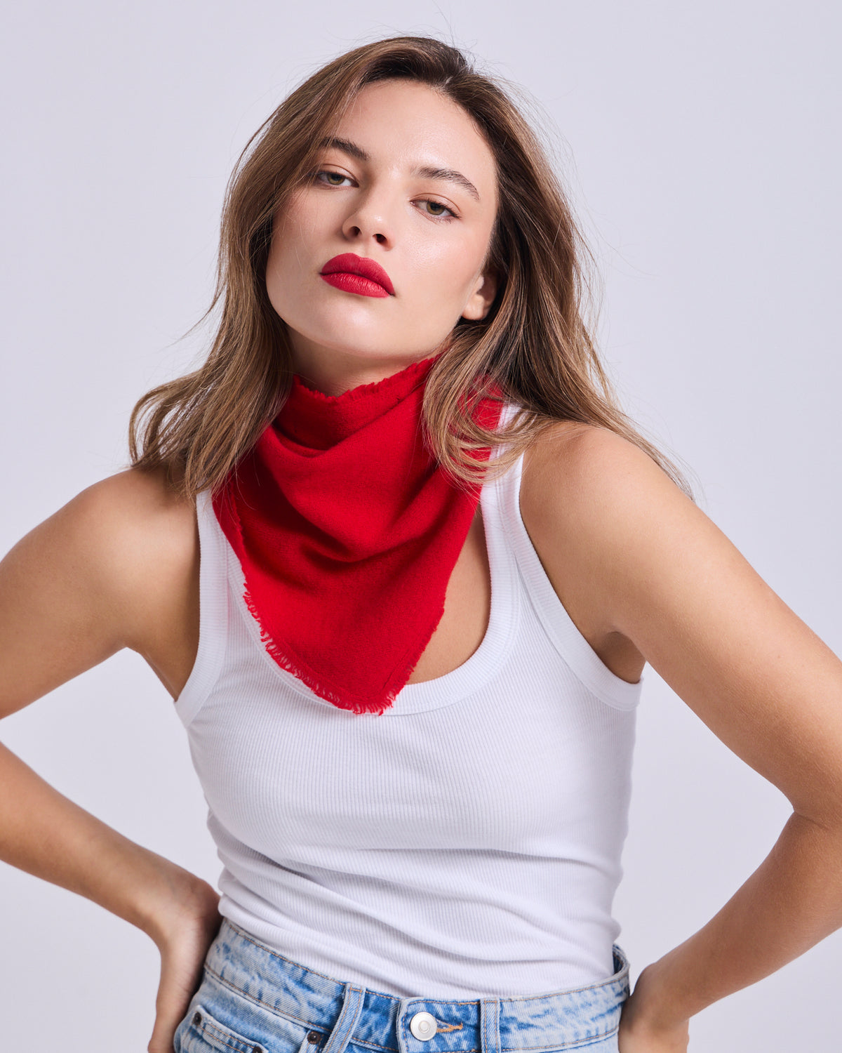 Bufanda Triangular Cashmere Rojo - U