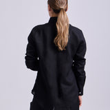 Camisa Button - Down Lino Negro