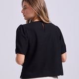 Top Cupro Negro