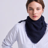 Bufanda Triangular Cashmere Azul Marino