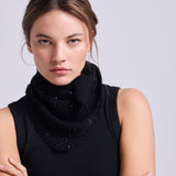 Bufanda Triangular Cashmere Lentejuela Negro