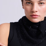Bufanda Triangular Cashmere Lentejuela Negro