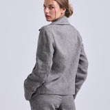 Chaqueta Olivia Lino Espiga Negra