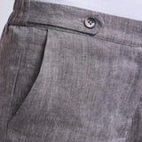 Pantalón Kusi Mid Rise Lino Espiga Negra