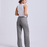 Pantalón Kusi Mid Rise Lino Espiga Negra