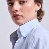Camisa Button - Down Lino Celeste