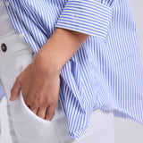 Camisa Luz Rayada Azul