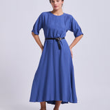 Vestido Consuelo Cupro Marina