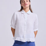 Blusa Mia Vuelos Lino Blanco