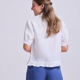 Blusa Mia Vuelos Lino Blanco