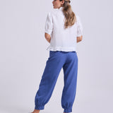 Pantalón Bruna Cupro Marina