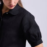 Blusa Mia Vuelos Lino Negro