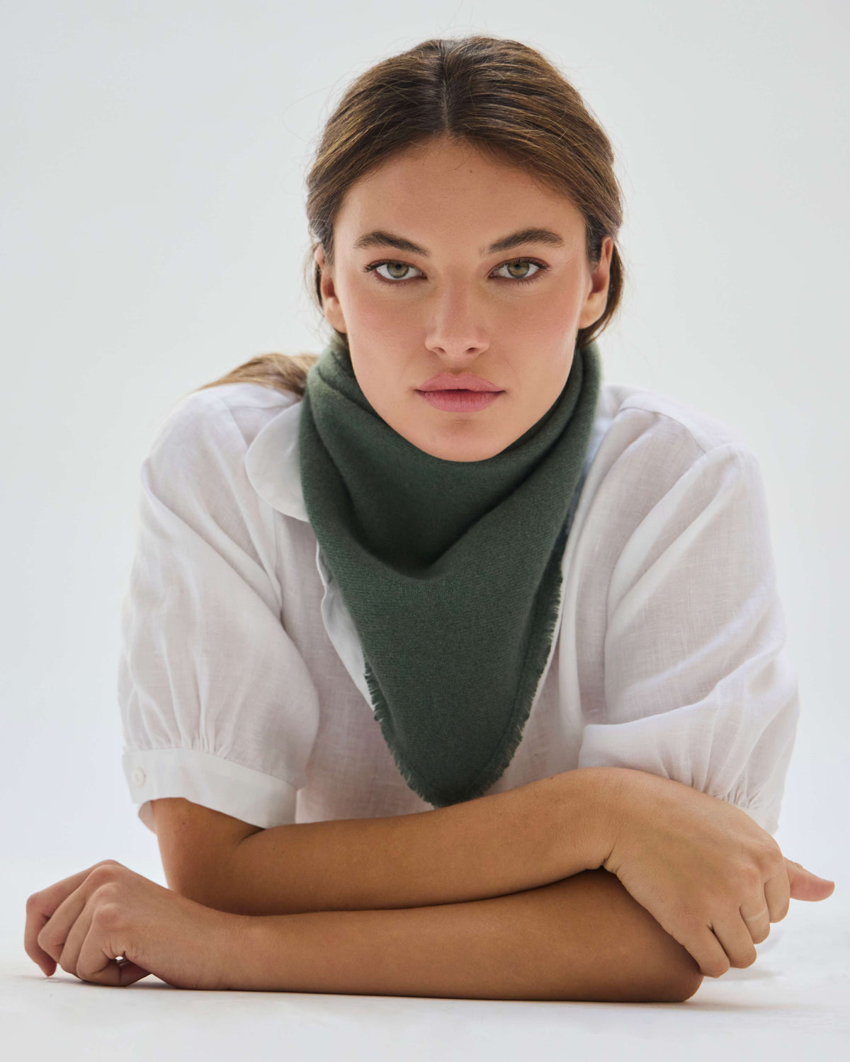 Bufanda Triangular Cashmere Matcha - U