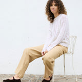 Sweater Cashmere Calado Crudo