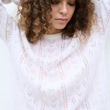 Sweater Cashmere Calado Crudo
