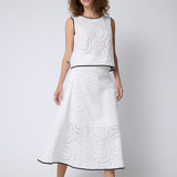 Top Broderie Circulos