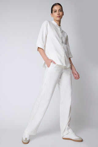 Camisa Valentina Lino Formentera Blanco