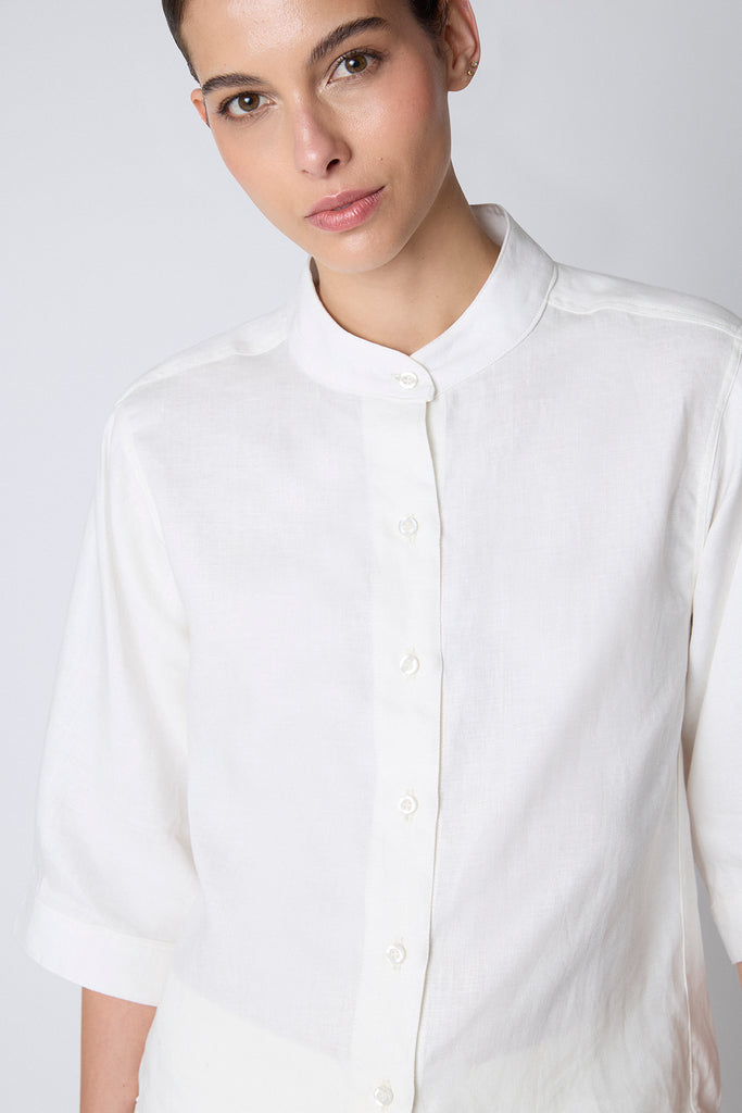 Camisa Valentina Lino Formentera Blanco