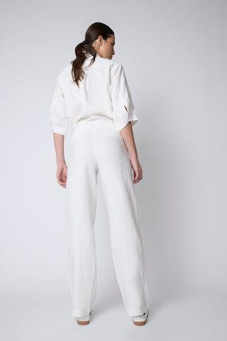 Pantalón Gala Lino Formentera Blanco