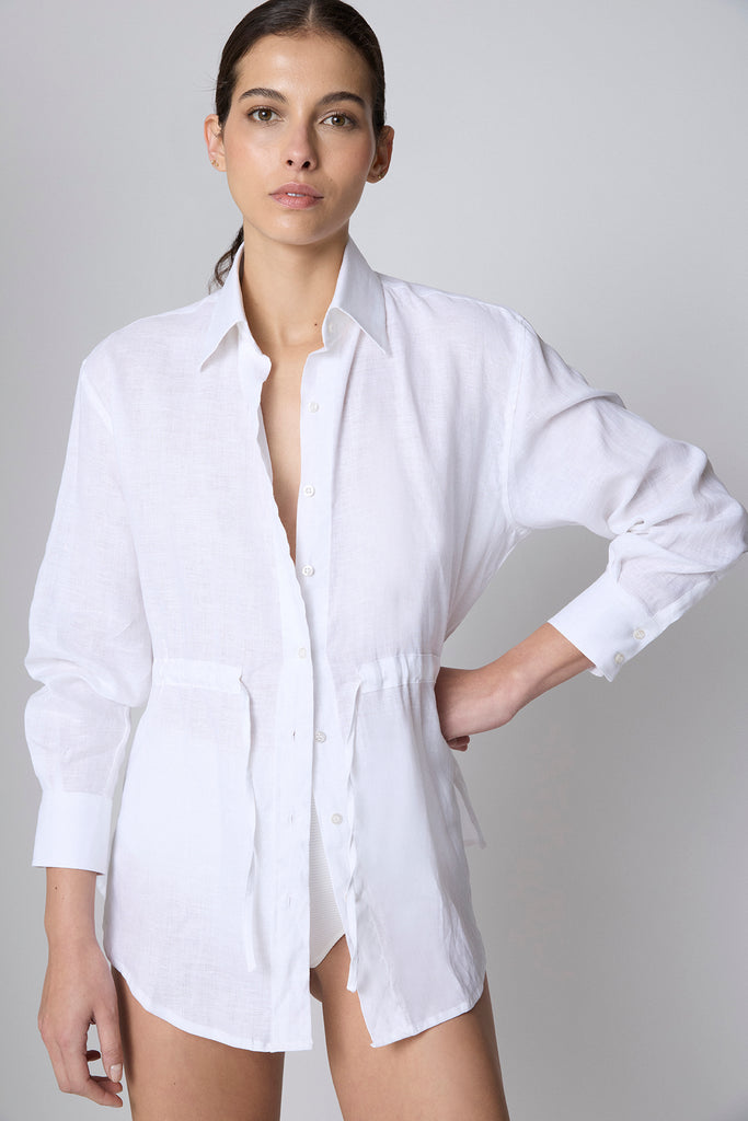 Camisa Maria Lino Blanca