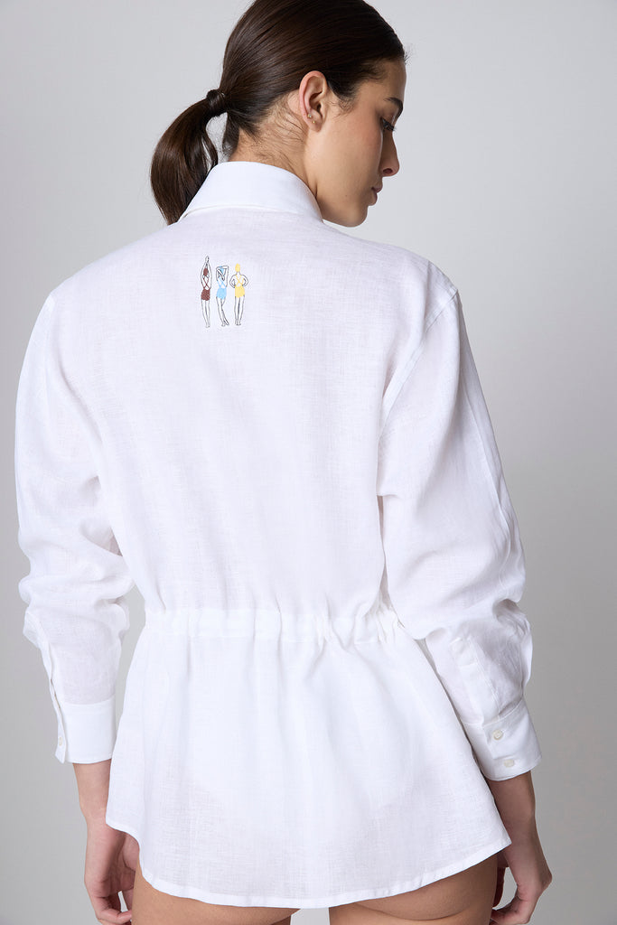 Camisa Maria Lino Blanca