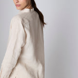 Camisa Henley Lino Beige
