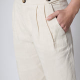 Pantalón George Lino Formentera Crudo