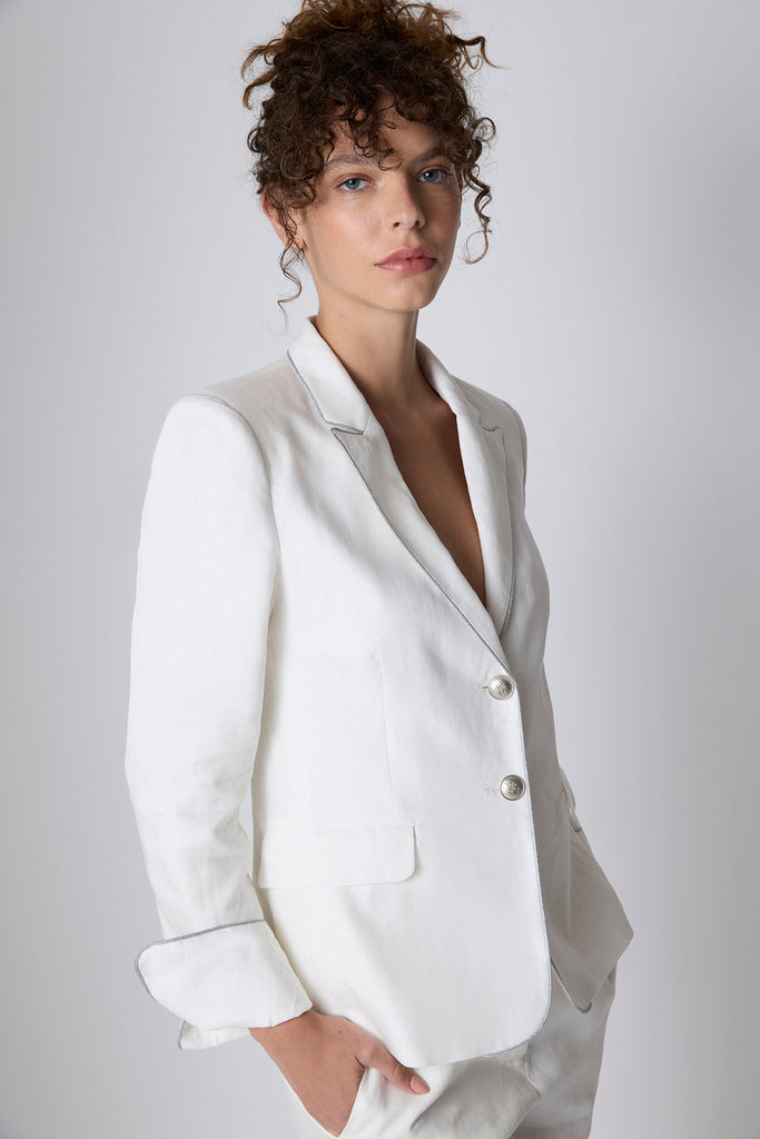 Blazer New Paris Lino Formentera Blanco
