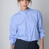 Camisa Camelia Rayada Azul