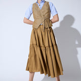 Gilet Octavia Lino Formentera Tostado