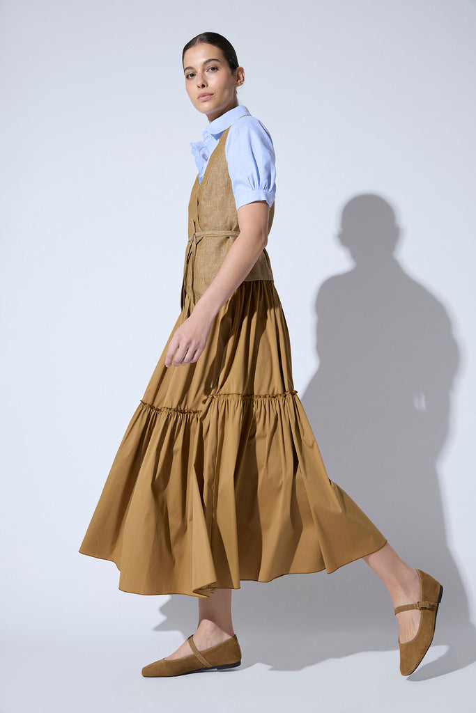 Gilet Octavia Lino Formentera Tostado