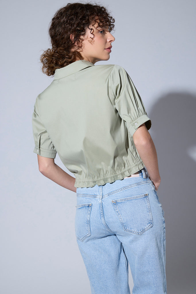 Blusa Mia Algodón Matcha