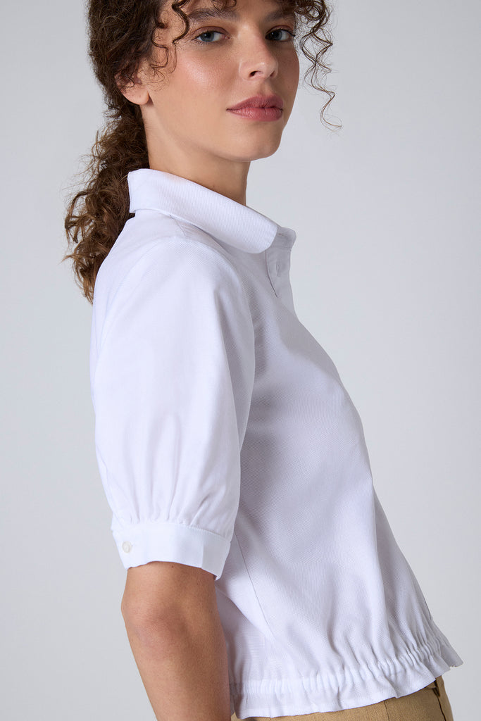 Blusa Mia Algodón Tramado Blanco