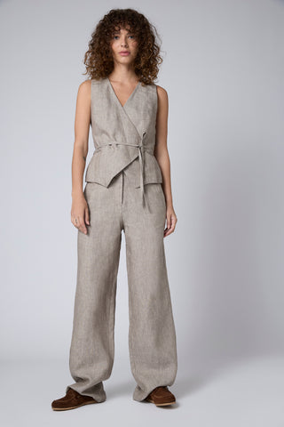 Gilet Octavia Lino Formentera Taupe