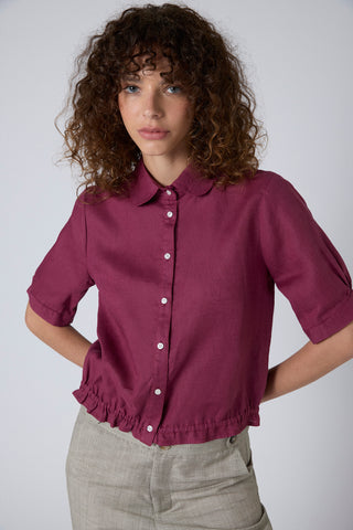 Blusa Mia Lino Carmenere