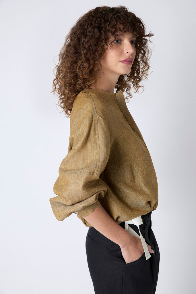 Chaqueta Canarias Lino Formentera Tostado