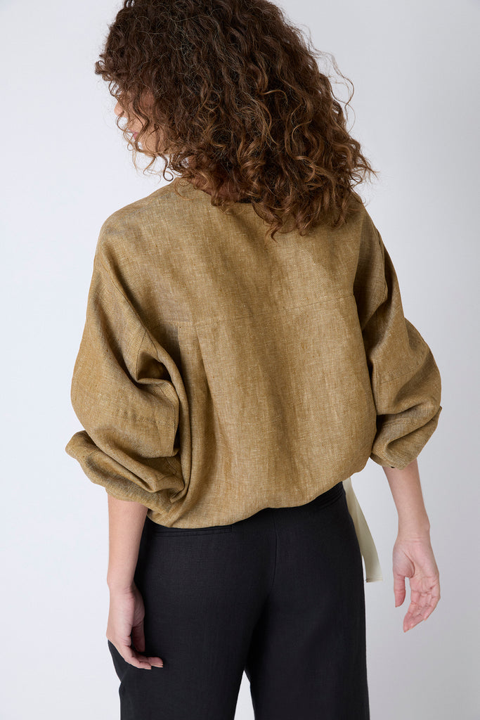 Chaqueta Canarias Lino Formentera Tostado