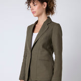 Blazer Sintra Lino Stonewashed Verde Militar