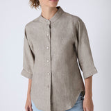 Camisa Valentina Lino Formentera Taupe