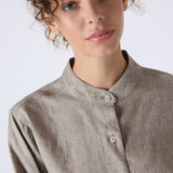 Camisa Valentina Lino Formentera Taupe