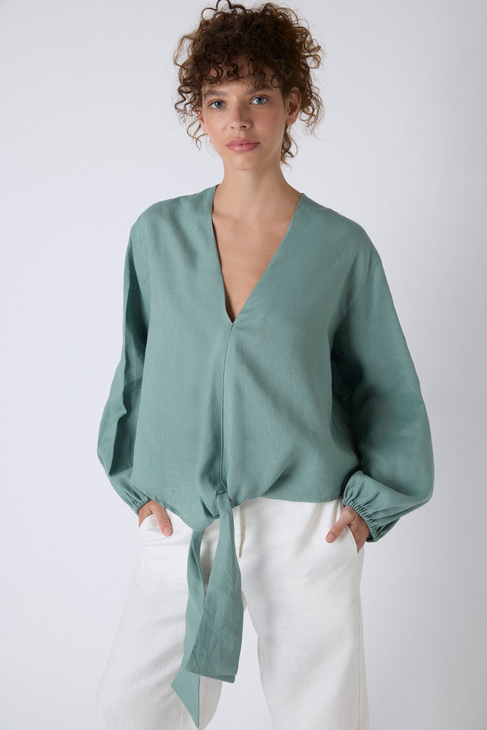 Blusa Eva Lino Verde