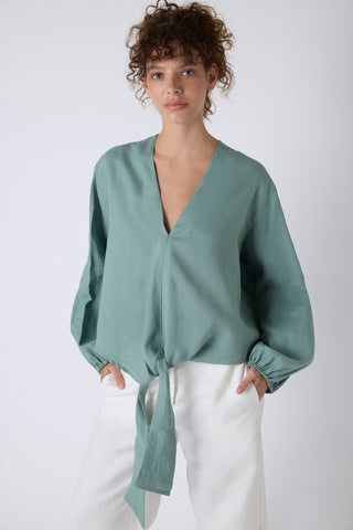 Blusa Eva Lino Verde