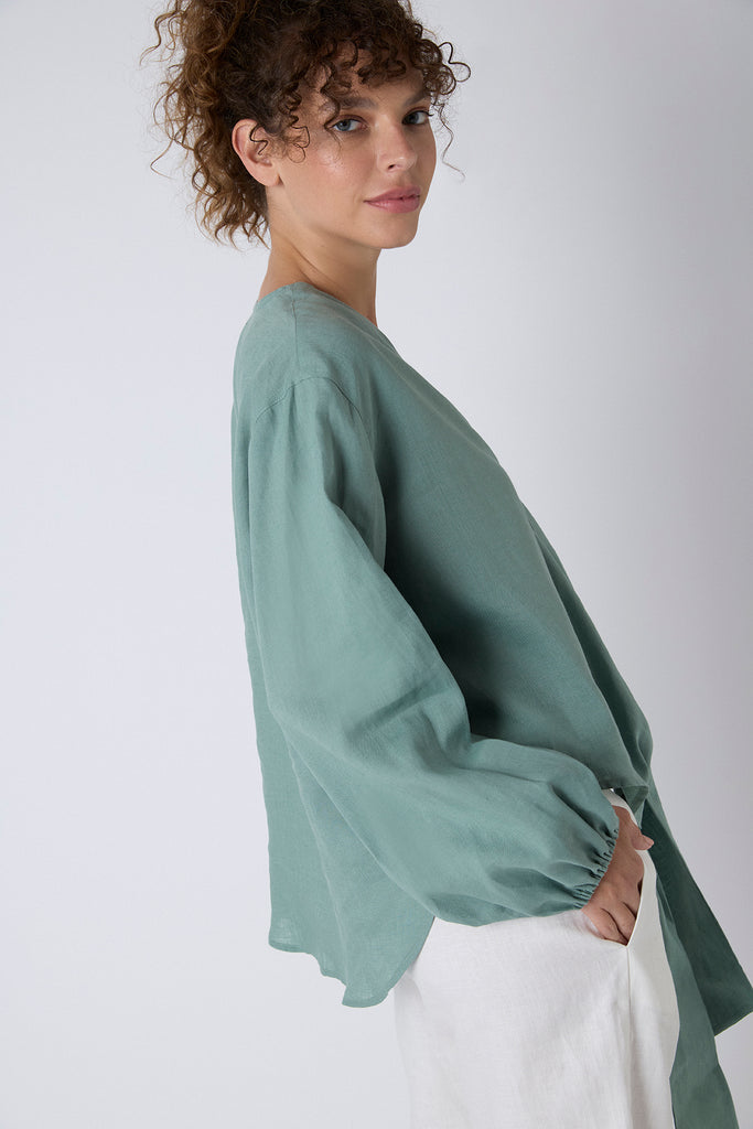 Blusa Eva Lino Verde