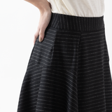Pollera Sofía Rayada Negro