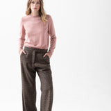 Pantalón Grace Príncipe de Gales Chocolate