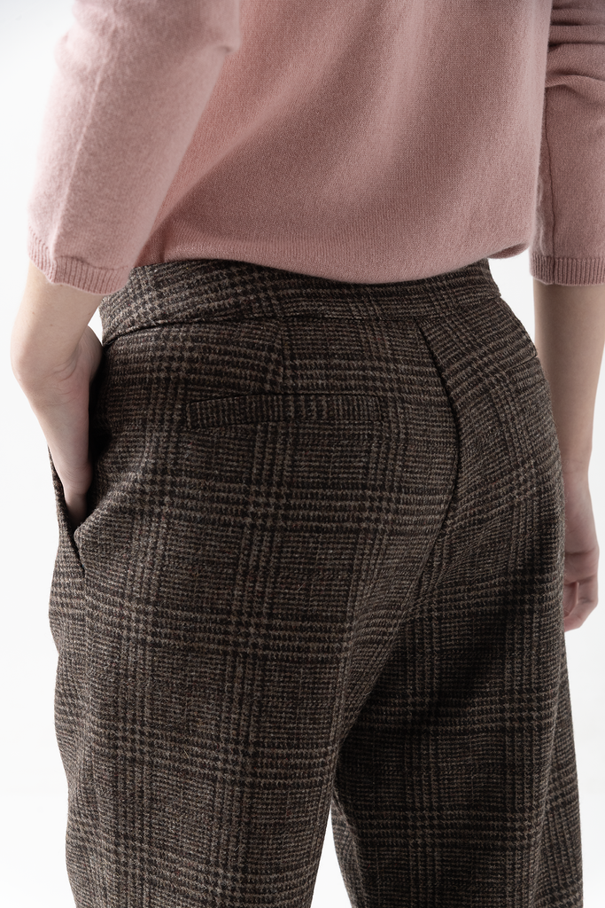 Pantalón Grace Príncipe de Gales Chocolate