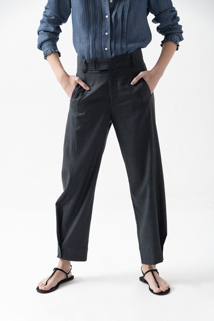 Pantalón Luna Principe de Gales Lana Delgada